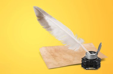 Cam mürekkep kalem tüy iyi quill görüntü