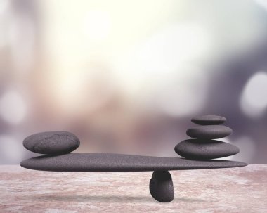 Zen taşları arka planda, kapat