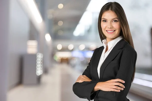 Portrait Young Confident Business Woman — Stock Photo, Image