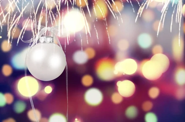 Fondo Navideño Festivo Con Luces Bokeh — Foto de Stock