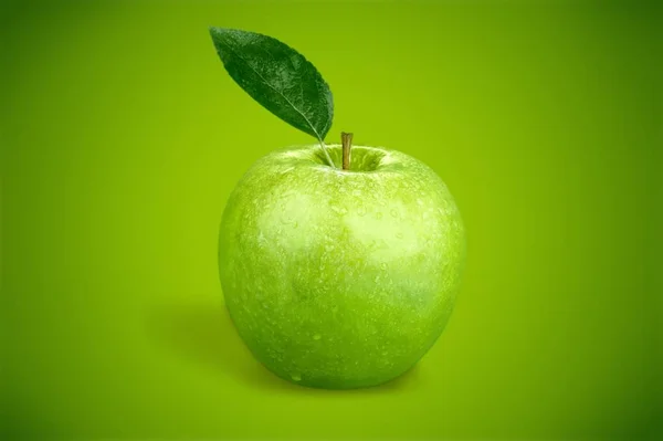 Gros Plan Sur Pomme Verte Fraîche — Photo