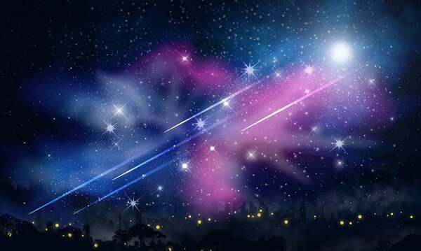 astronomy concept,  stars in night sky