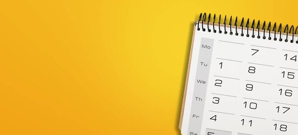Calendrier Page Close Vue — Photo
