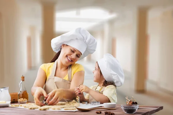 Felice Madre Figlia Cucina — Foto Stock