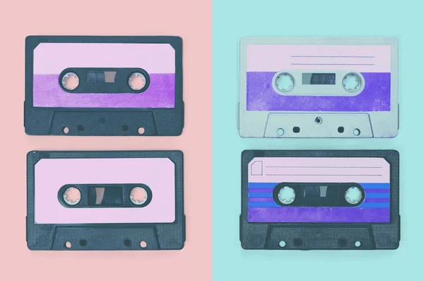 Fashion Retro Cassettes Background — Stock Photo, Image