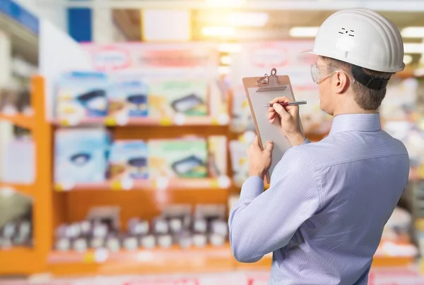 Hombre Hardhat Trabajo — Foto de Stock