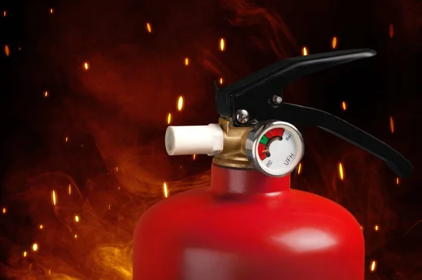 Red Fire Extinguisher Background — Stockfoto