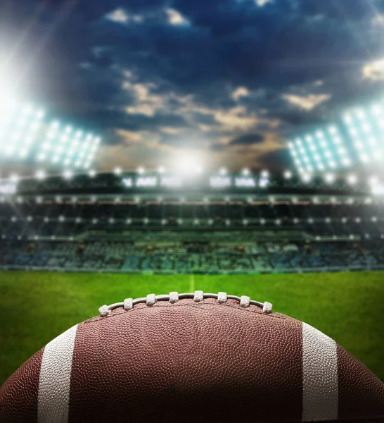 American football ball on background