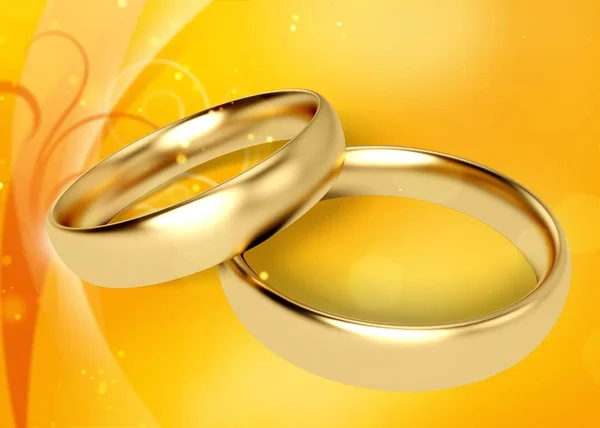 Vista Cerca Anillos Boda Oro — Foto de Stock