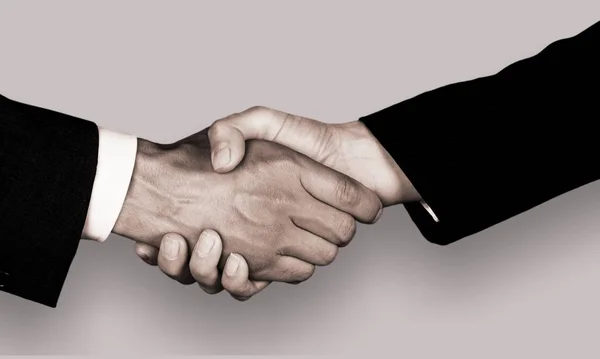 Close View Handshake Two Businessmen — Stock Photo, Image