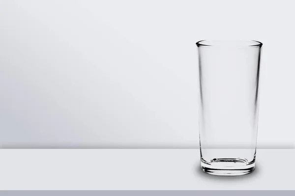 Tomma Glas För Vatten Bakgrunden Närbild — Stockfoto