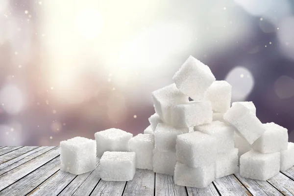 Terrones Azúcar Blanco Sobre Fondo —  Fotos de Stock