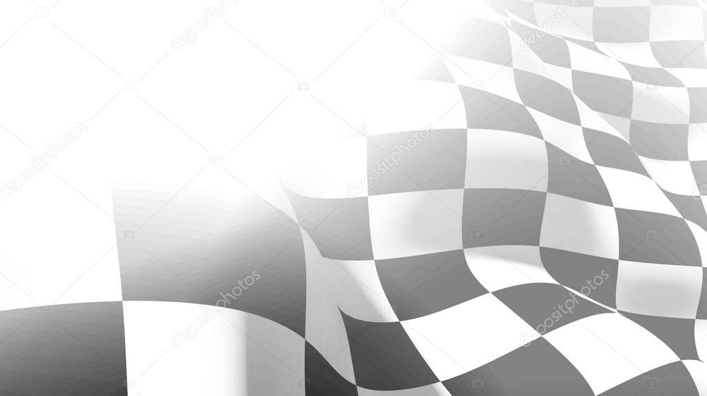 Checkered waving flag