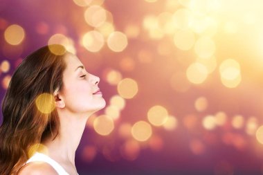 uzun saçlı güzel kadın portresi