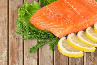 Taze somon lezzetine yakın çekim 