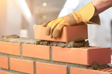 Duvar işi, tuğla ustası brickwall inşa