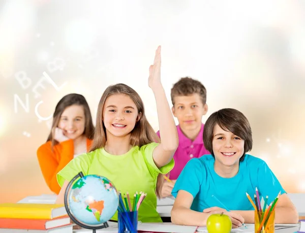 Grupo Feliz Los Niños Escuela —  Fotos de Stock