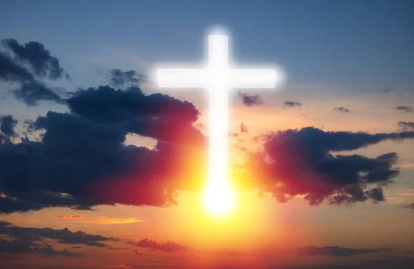 Cross Light Religion Concept — Stock Photo, Image
