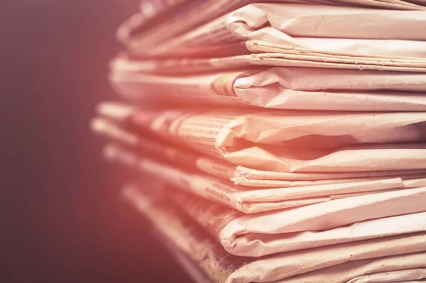 Pile Newspapers Background Close View — Stock Photo, Image