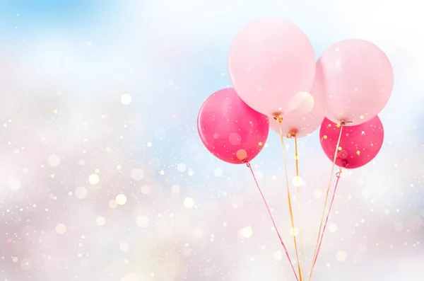 Bunch of pink balloons, party decoration
