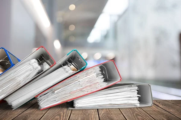 Mappen Met Bestands Documenten Witte Achtergrond Papier Business — Stockfoto