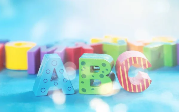 Алфавитные Буквы Abc Пластиковые Школьные Образовательные Игрушки — стоковое фото