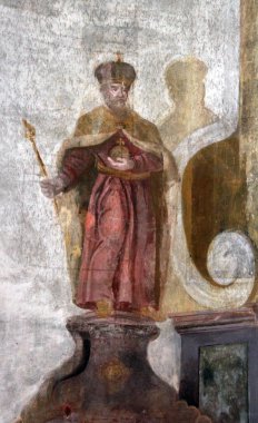 Padualı Aziz Anthony, Azizler Kilisesi 'nde heykel, Zagreb, Hırvatistan ve Avrupa yakınlarındaki Sesvete