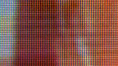 Monitörlerin piksel close-up. RGB piksel TV.