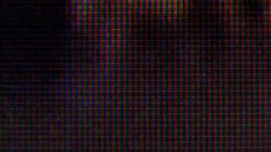 RGB piksel film, makro, yakın çekim testi ile taranması sırasında TV