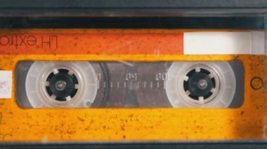 Ses bandı. Vintage kayıt cihazı çalış ses orada eklenen kaset