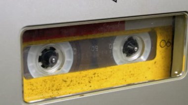 Kayıt cihazı çalış ses orada eklenen kaset. Vintage ses bandı