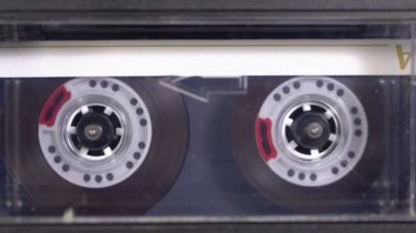 Ses bandı. Vintage kayıt cihazı çalış ses orada eklenen kaset