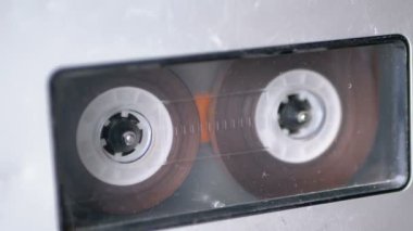 Ses bandı. Vintage kayıt cihazı çalış ses orada eklenen kaset