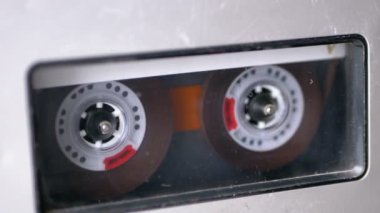 Ses bandı. Vintage kayıt cihazı çalış ses orada eklenen kaset