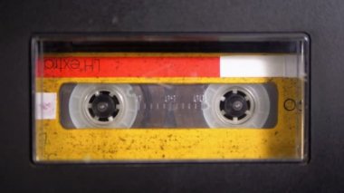 Ses bandı. Vintage kayıt cihazı çalış ses orada eklenen kaset
