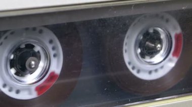 Ses bandı. Vintage kayıt cihazı çalış ses orada eklenen kaset