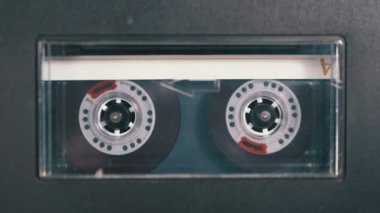 Ses bandı. Vintage kayıt cihazı çalış ses orada eklenen kaset
