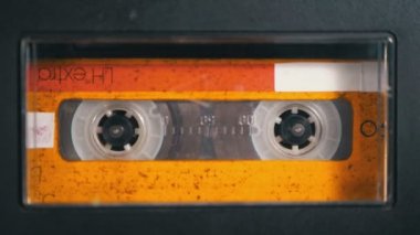 Ses bandı. Vintage kayıt cihazı çalış ses orada eklenen kaset