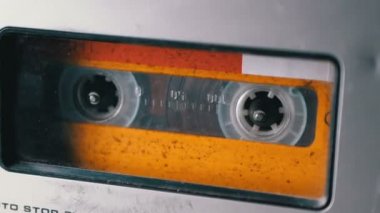 Ses bandı. Vintage kayıt cihazı çalış ses orada eklenen kaset