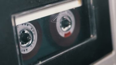 Ses bandı. Vintage kayıt cihazı çalış ses orada eklenen kaset