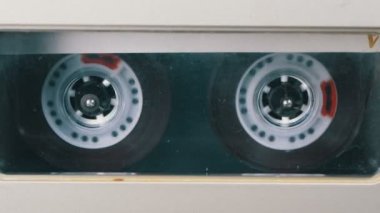 Ses bandı. Vintage kayıt cihazı çalış ses orada eklenen kaset