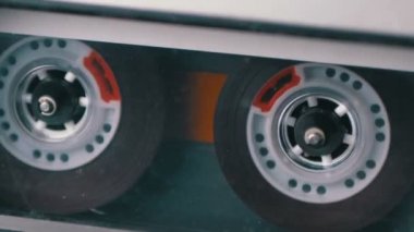Ses bandı. Vintage kayıt cihazı çalış ses orada eklenen kaset
