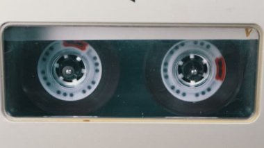Ses bandı. Vintage kayıt cihazı çalış ses orada eklenen kaset