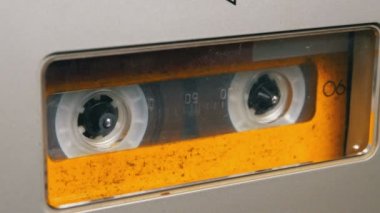 Kayıt cihazı çalış ses orada eklenen kaset. Vintage ses bandı