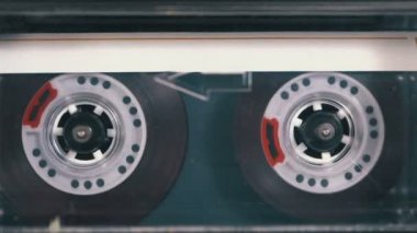 Ses bandı. Vintage kayıt cihazı çalış ses orada eklenen kaset