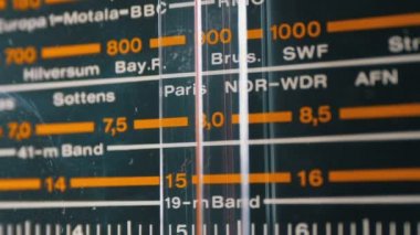 Analog Radyo arama sıklığını Vintage alıcı ölçeğini ayarlama
