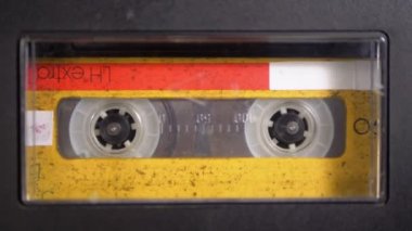 Ses bandı. Vintage kayıt cihazı çalış ses orada eklenen kaset