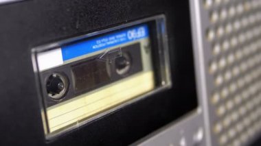 Kayıt cihazı çalış ses orada eklenen kaset. Vintage ses bandı