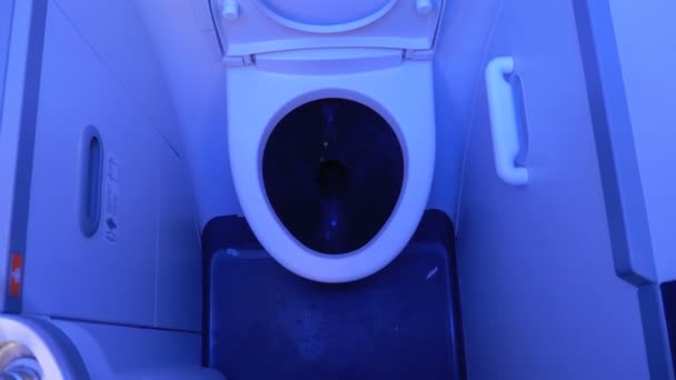 Toilet in the plane — Stock Video