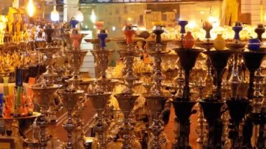 Çeşitli Nargile mısır'da bir Arap Hediyelik Mağaza Ekranda Satılmaktadır
